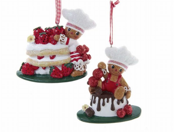 Item 106379 Gingerbread Baker With Cake Ornament