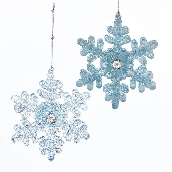 Icy Blue Snowflake Ornament - Item 106427 | The Christmas Mouse