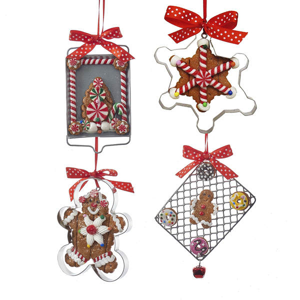 Item 106457 Gingerbread On Tray With Cookie Cutter Ornament