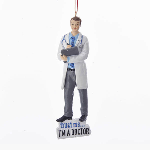 Item 106473 Doctor With Trust Me I'm A Doctor Sign Ornament