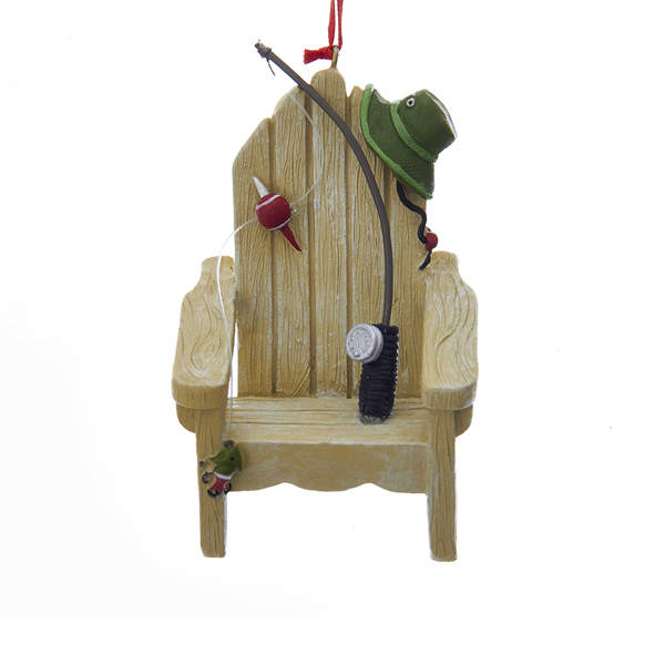 Adirondack Chair and Fishing Rod Ornament - Item 106476