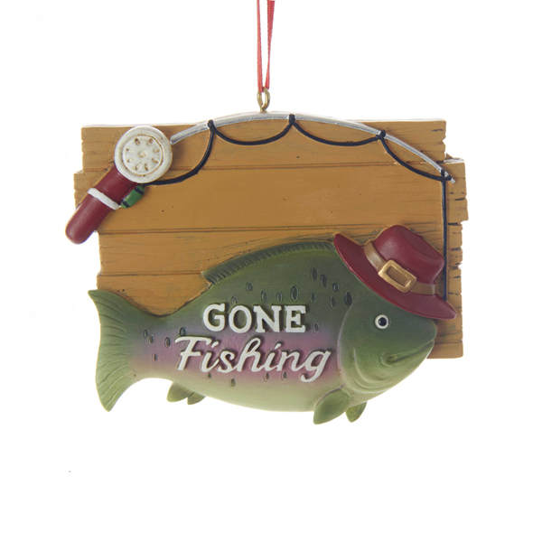 Item 106477 Gone Fishing Sign Ornament
