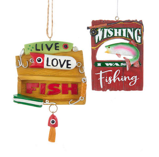 Item 106480 Fishing Sign Ornament