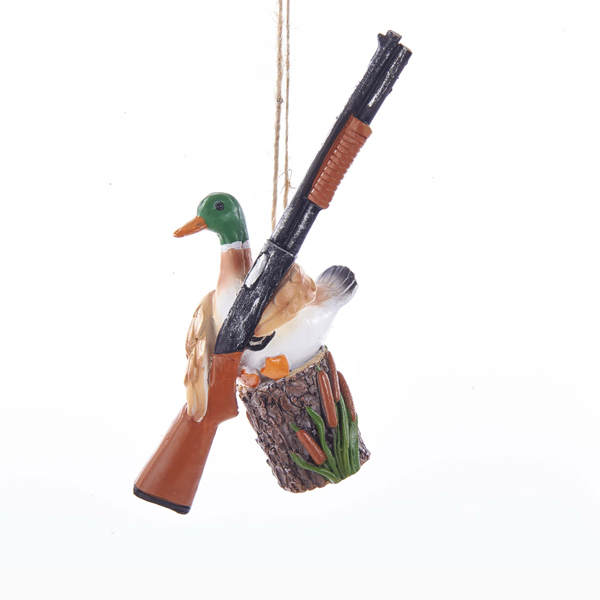 Item 106482 Sitting Duck With Shotgun Ornament