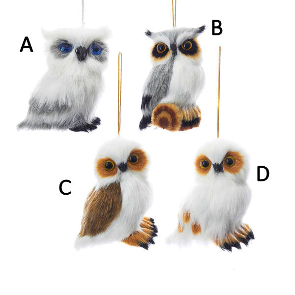 Item 106522 Furry Owl Ornament