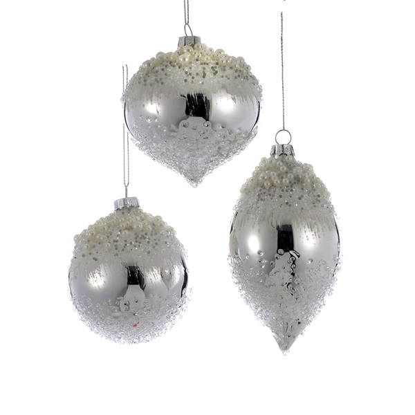 Item 106533 Silver Onion/Ball/Finial Ornament