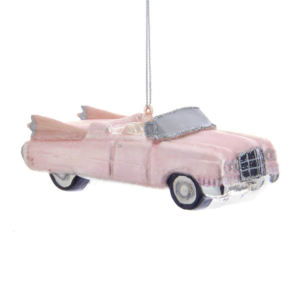 Item 106550 Retro 1960's Pink Roadster Car Ornament