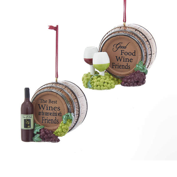 Item 106564 Wine Barrel With Saying Ornament