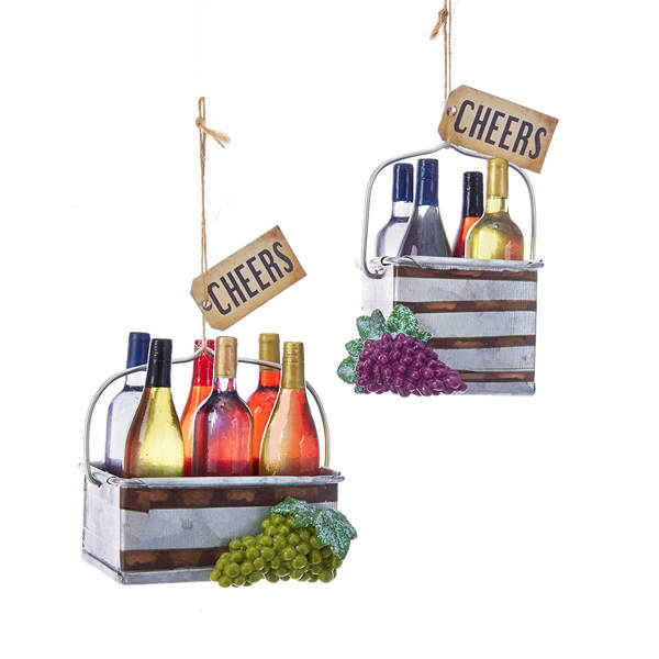 Item 106565 Container With Wine Bottles Ornament