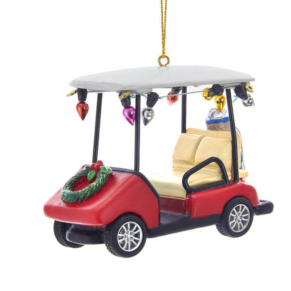 Item 106612 Golf Cart With Wreath Ornament