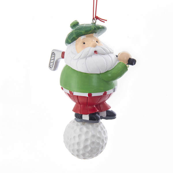 Item 106613 Golfing Santa With Golf Ball Ornament
