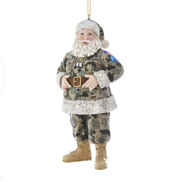 Item 106713 Camouflage Military Santa Ornament
