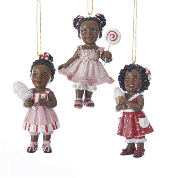 Item 106714 African-American Girl With Treat Ornament