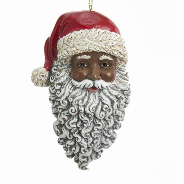 Item 106861 African-American Santa Head Ornament
