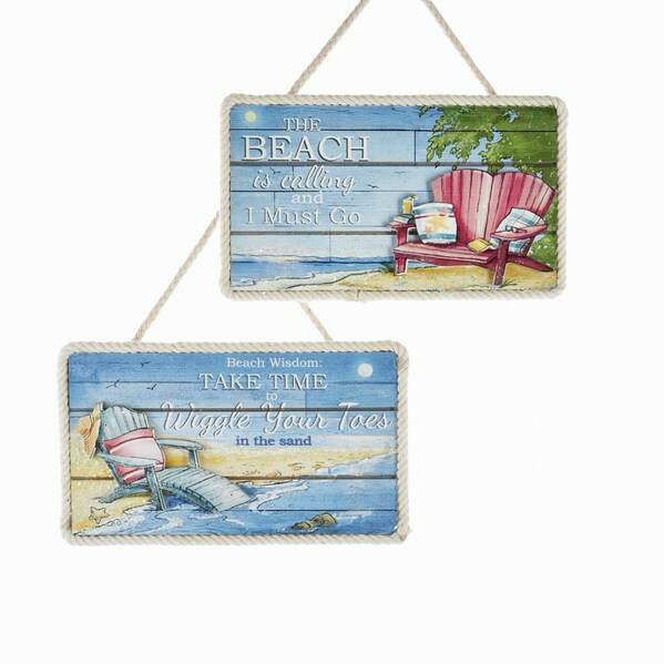 Item 106868 Coastal Plaque With Chair