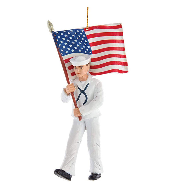 Item 106905 Navy Sailor With American Flag
