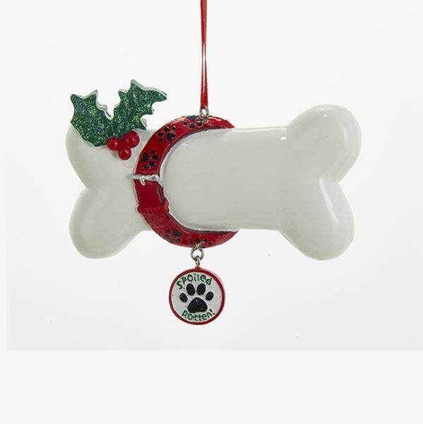 Item 106941 Spoiled Rotten Dog Bone Ornament