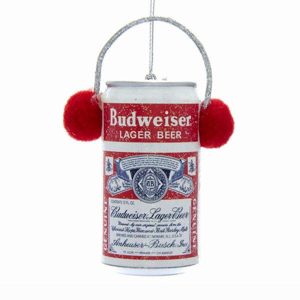 Item 106961 Budweiser Can With Ear Muffs Ornament