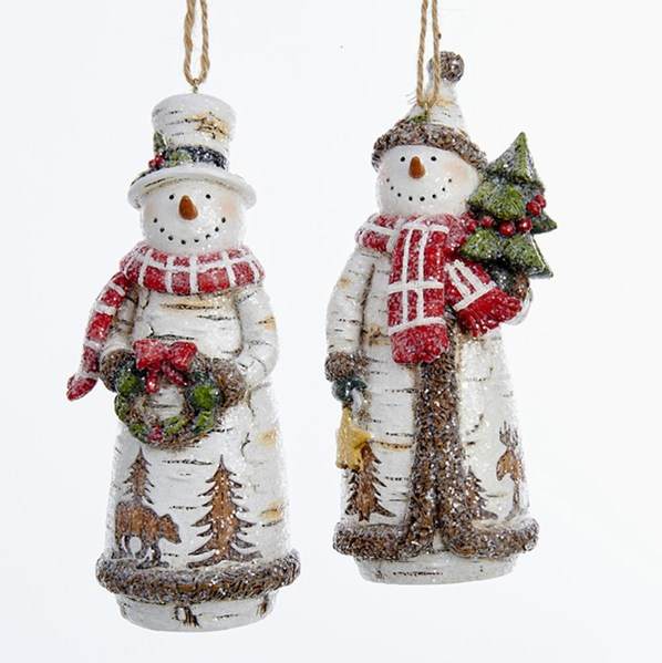 Details about   Kurt Adler Icy Blue Snowman Ornament Holding Sisal Tree Delight In Nature New