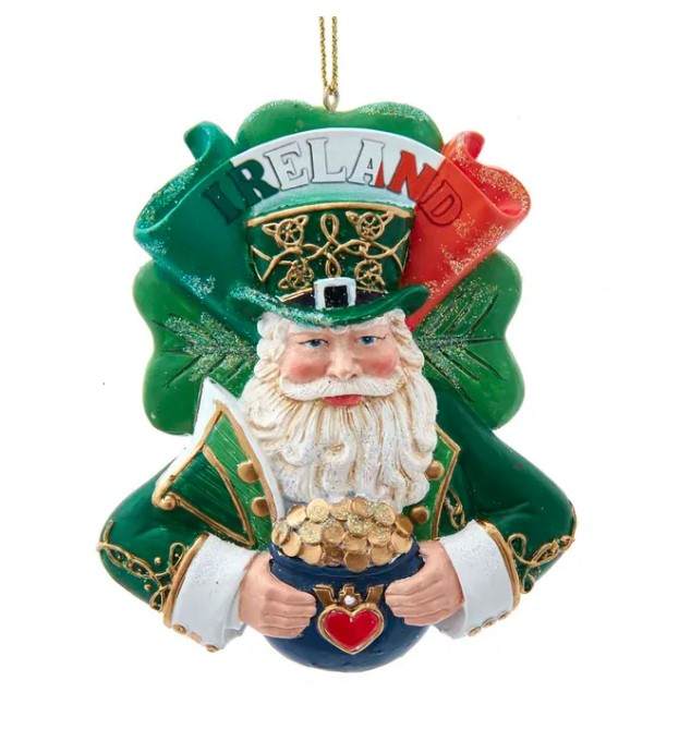 Item 107013 Ireland International Santa Ornament