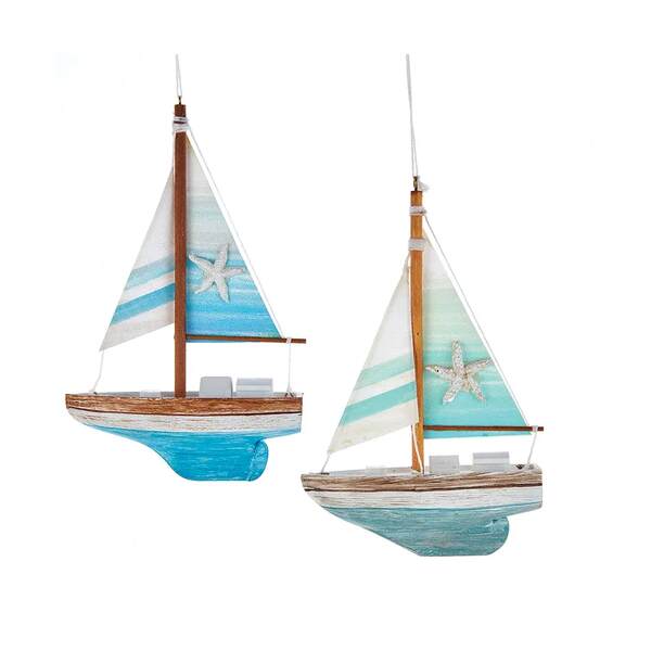 Item 107075 Coastal Sailboat Ornament