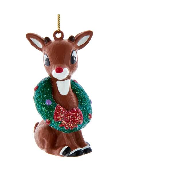 Item 107104 Rudolph With Wreath Ornament