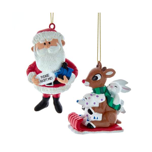 Item 107105 Santa/Rudolph Misfit Toys Blow Mold Ornament