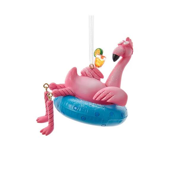 Item 107113 Flamingo In Float Ornament
