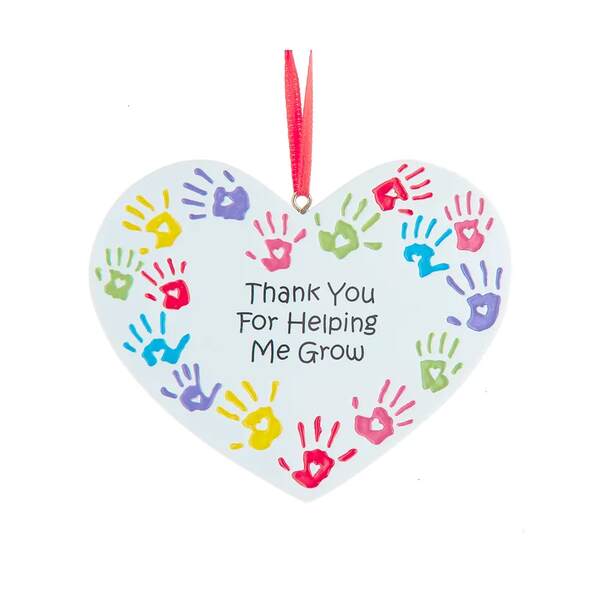 Item 107198 Teacher Handprint Ornament