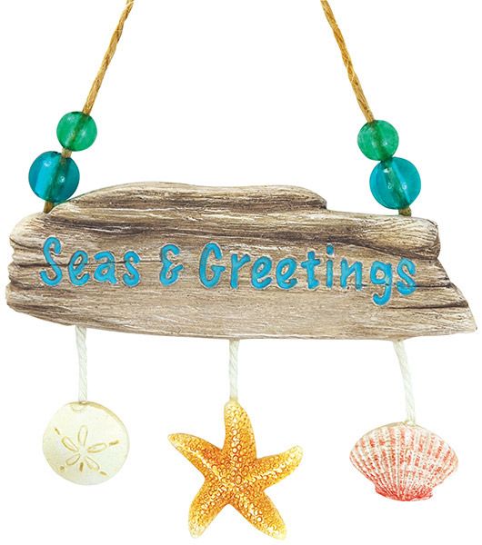 Item 108045 Seas & Greetings Driftwood Sign Ornament - Myrtle Beach