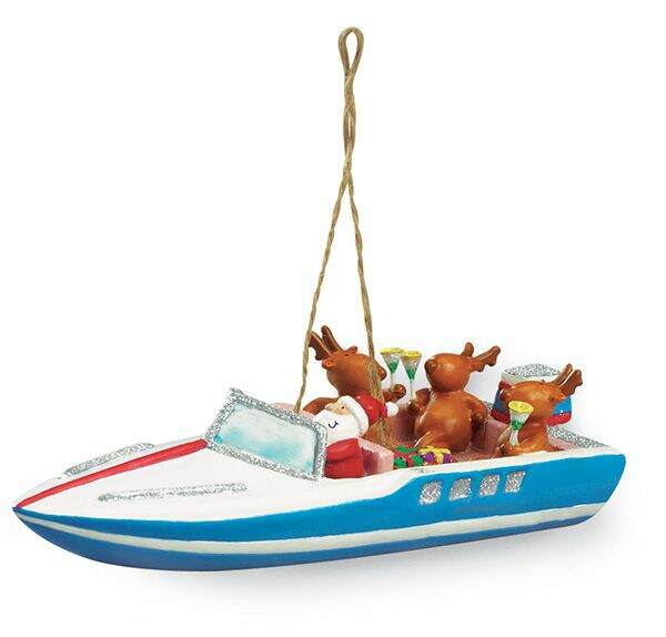 Item 108049 SS Party Boat Ornament