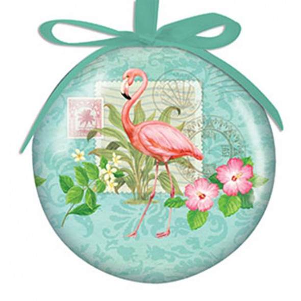 Item 108178 Summer Seas Flamingo Ball Ornament