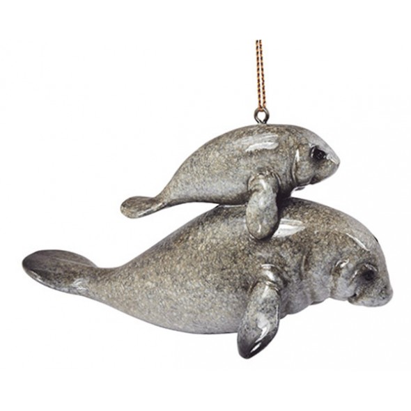 Item 108259 Manatee With Baby Ornament