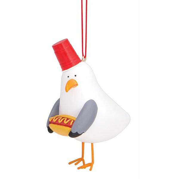 Item 108329 Seagull With Hot Dog Ornament
