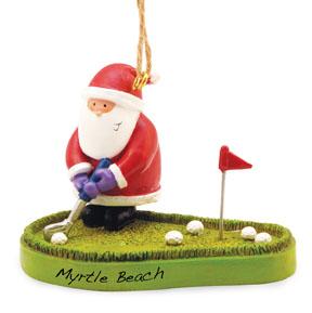 Item 108574 Santa Putting Green Ornament - Myrtle Beach