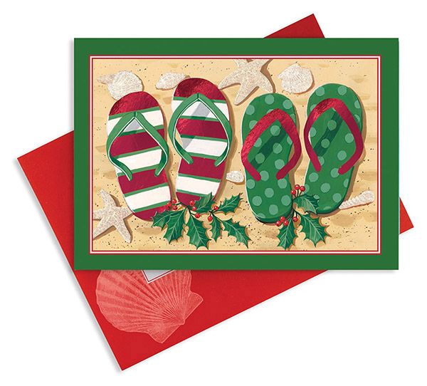 Item 108589 Holiday Flip Flops Christmas Cards