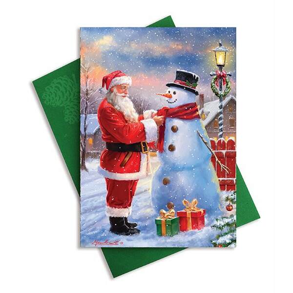 Item 108779 Santa With Snowman Christmas Cards