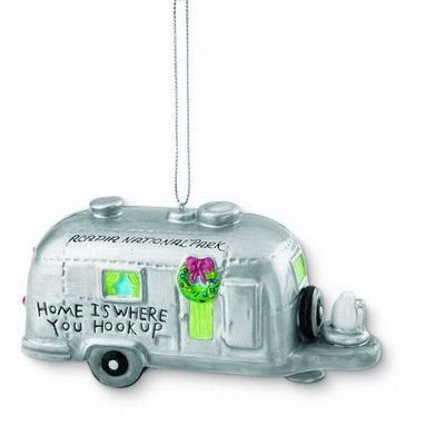 Item 108791 Silver Airstream Camper Ornament - Outer Banks