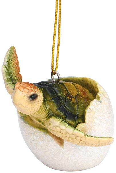 Item 108867 Baby Turtle Hatching From Shell Ornament