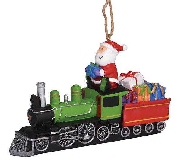 Item 108904 Santa On Train Ornament