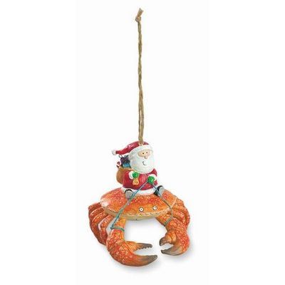 Item 109006 Santa/Crab Ornament - Outer Banks