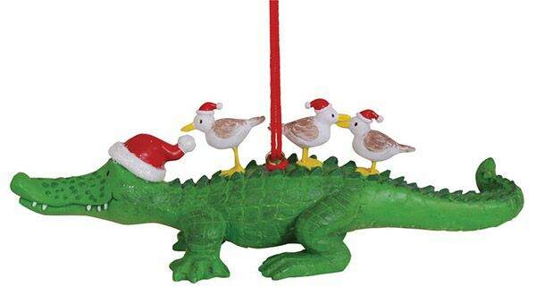 Item 109410 Alligator With Birds Ornament - Myrtle Beach