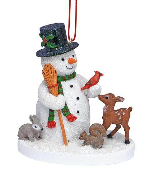 Item 109478 Snowman With Forest Animals Ornament
