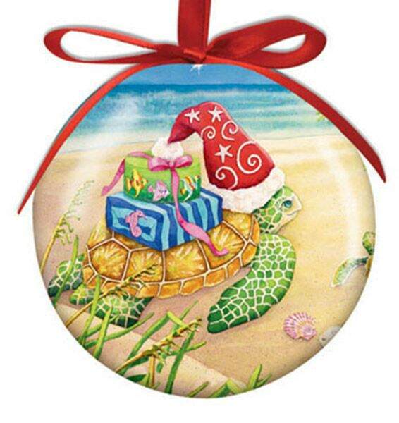 Item 109491 Sea Turtle Ball Ornament - Outer Banks