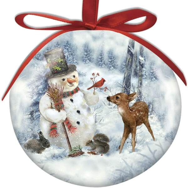 Item 109962 Snowman and Friends Ball Ornament