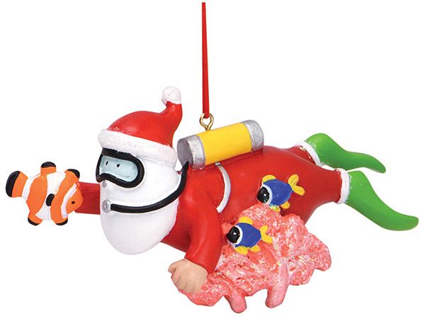 Item 109992 Scuba Diving Santa Ornament