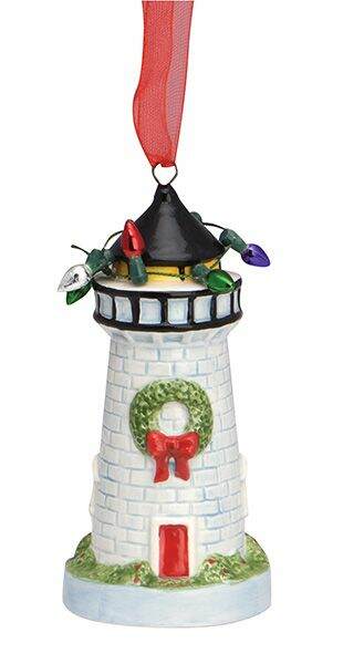 Item 110043 Lighthouse With Lights Ornament - Myrtle Beach