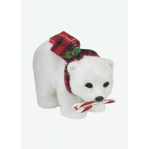 Item 113089 Polar Bear With Candy Cane