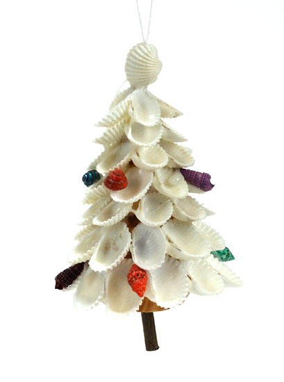 Item 115009 Shell Tree With Multicolor Accents Ornament