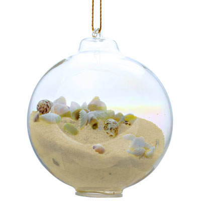 Item 118090 Myrtle Beach Natural Sand Beach Bubble Ornament